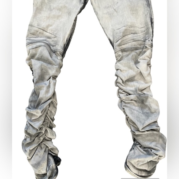 Mens 8ighth Dstrkt Rouched legs Jeans - Picture 3 of 7